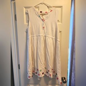 Modcloth Dress White Polka-dot Size XL